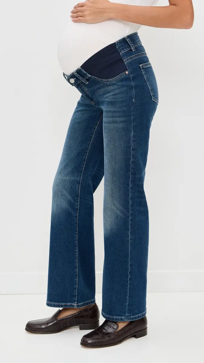 DL1961 Karmine Refined Wide Leg High Rise Maternity Jeans | Thumbnail 4 DL1961 Karmine Refined Wide Leg High Rise Maternity Jeans | Thumbnail 4