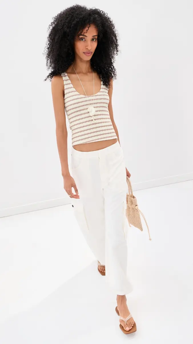LE BOP Louise Cropped Stripe Tank Top | Thumbnail 5 LE BOP Louise Cropped Stripe Tank Top | Thumbnail 5