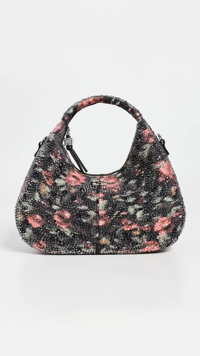 Ganni Flowers Mini Hobo Bag | Thumbnail 2