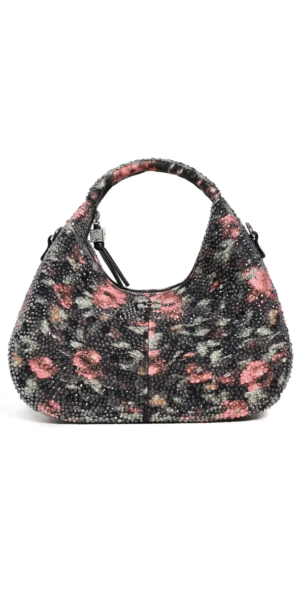 Ganni Flowers Mini Hobo Bag | Image 1 Ganni Flowers Mini Hobo Bag | Image 1