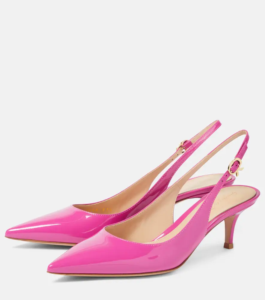 Gianvito Rossi Ribbon patent leather slingback pumps | Thumbnail 4 Gianvito Rossi Ribbon patent leather slingback pumps | Thumbnail 4