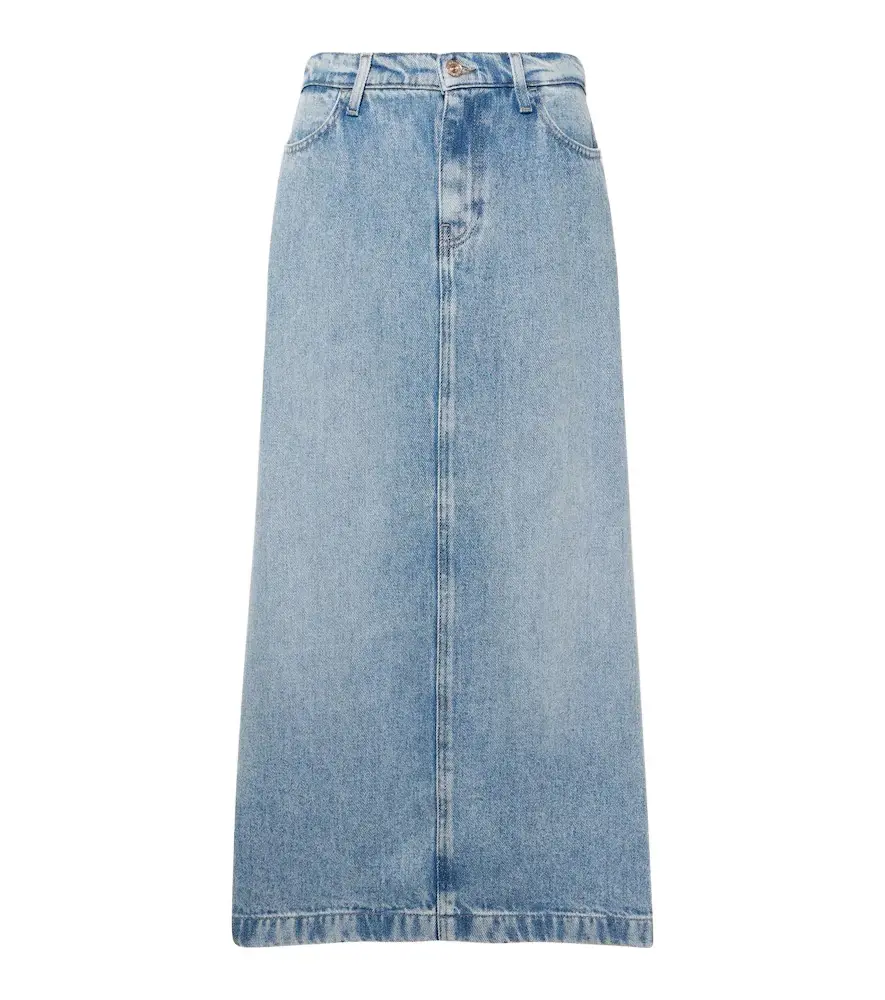 7 For All Mankind High-rise denim midi skirt | Image 1 7 For All Mankind High-rise denim midi skirt | Image 1