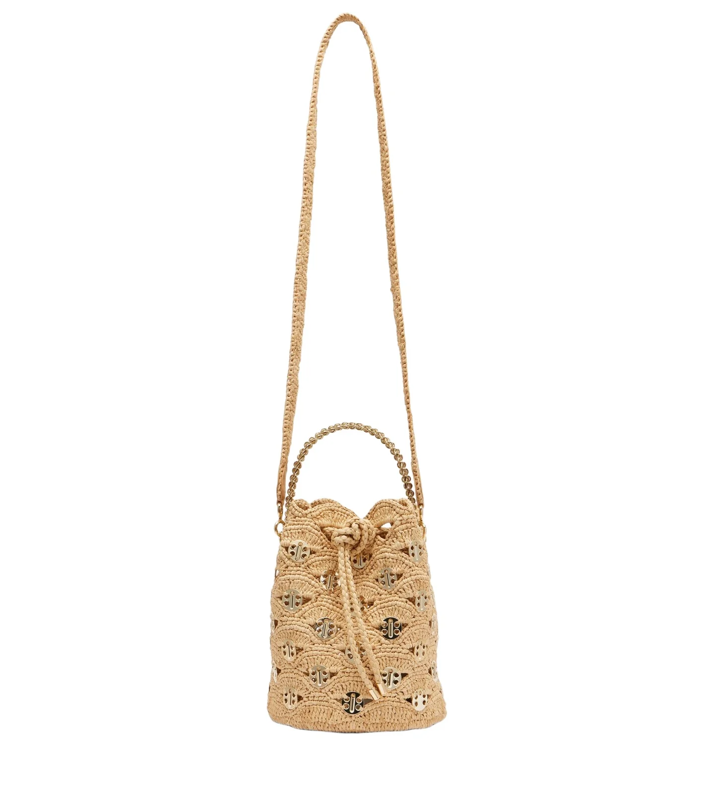 Embellished raffia tote bag Embellished raffia tote bag