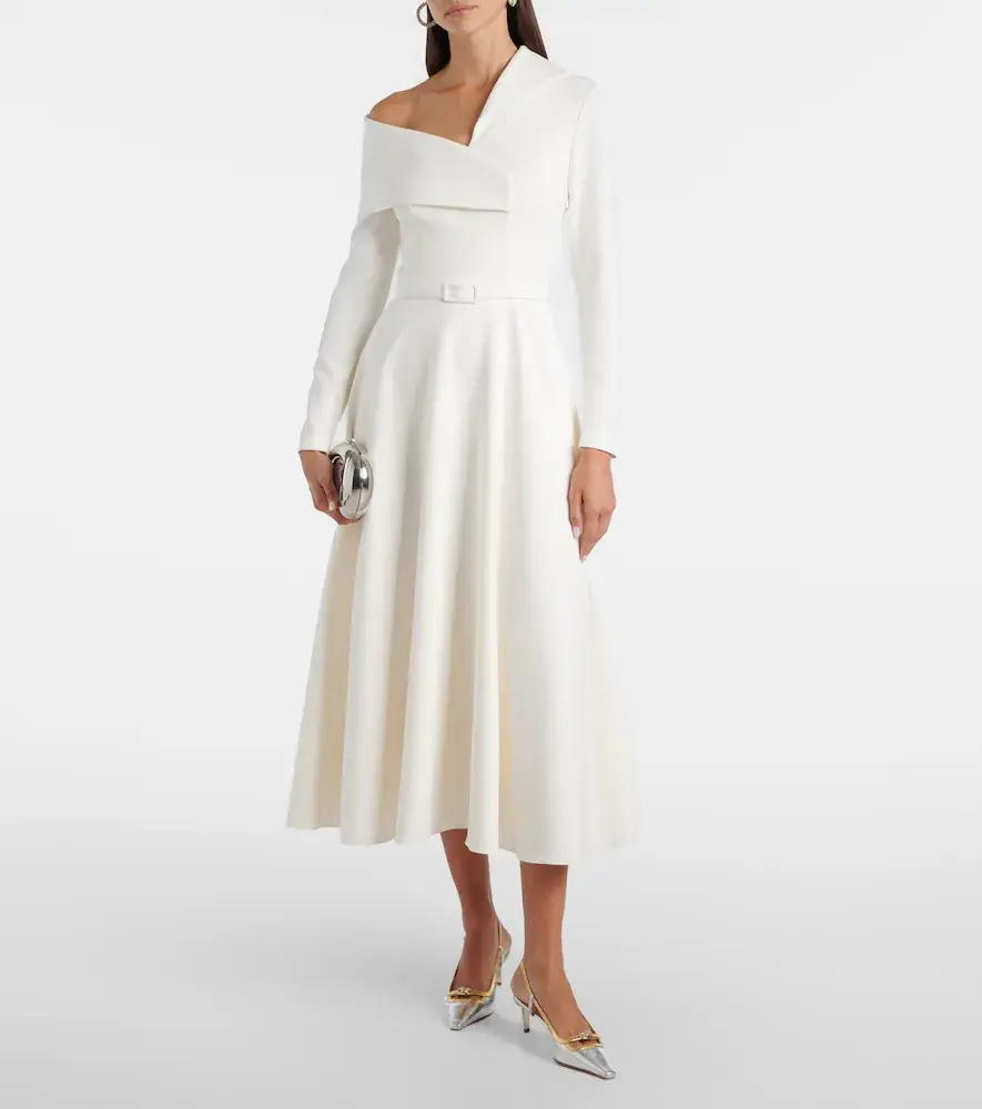 Safiyaa Odelle asymmetric midi dress | Thumbnail 2 Safiyaa Odelle asymmetric midi dress | Thumbnail 2