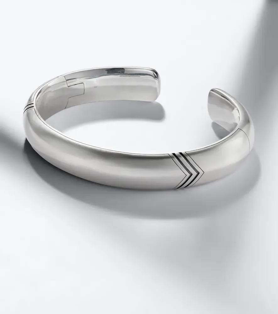 David Yurman Chevron Bold sterling silver cuff bracelet | Thumbnail 3