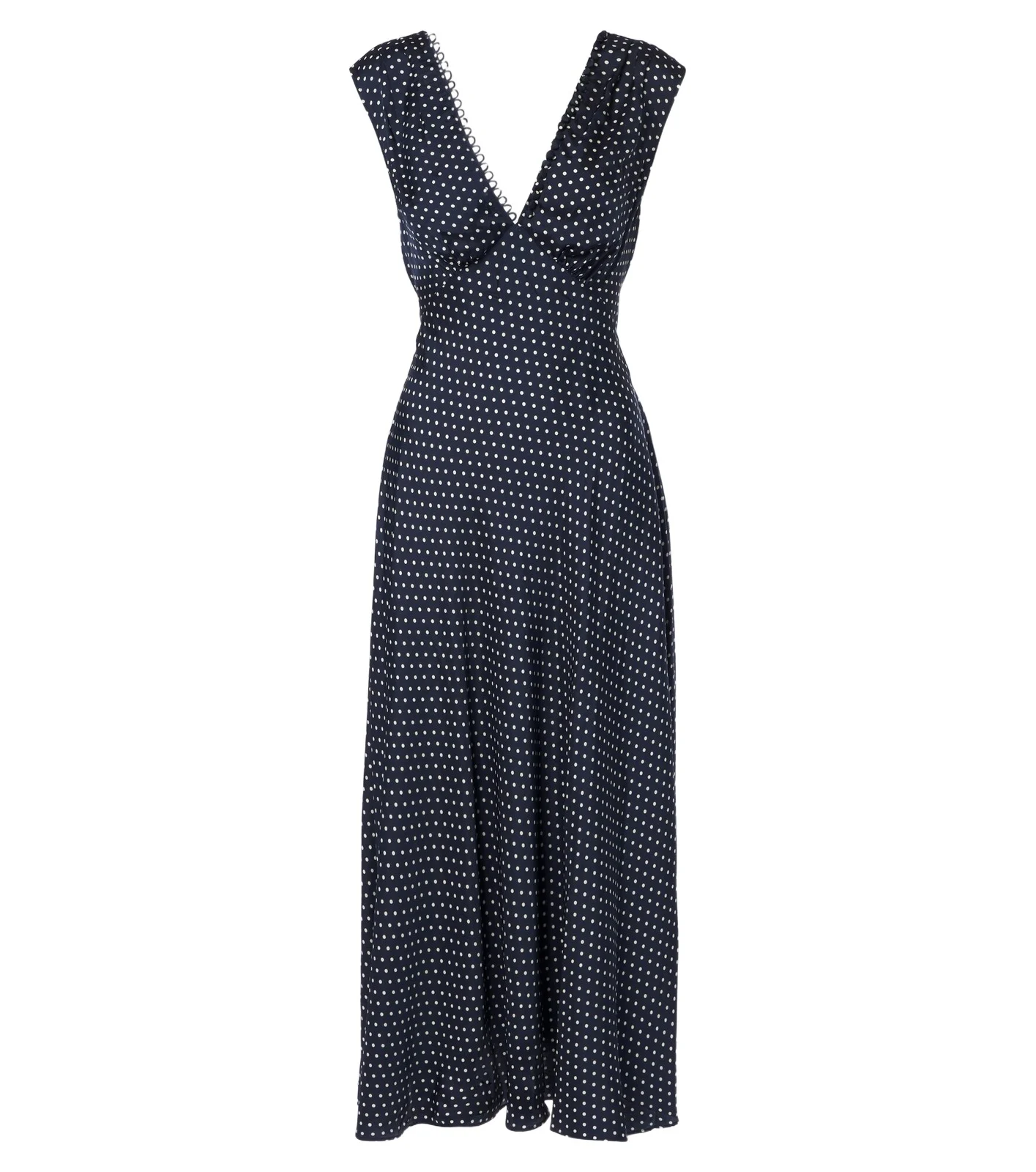 Dôen Tahlia polka dot silk-blend midi dress