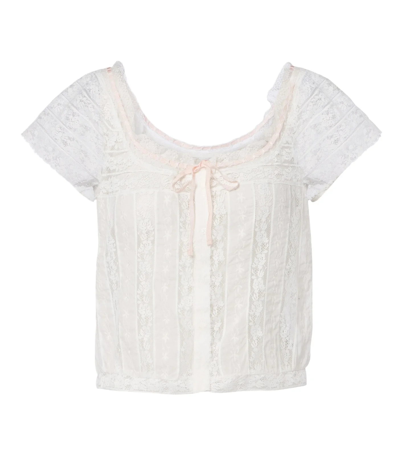Greta embroidered lace cotton top Greta embroidered lace cotton top