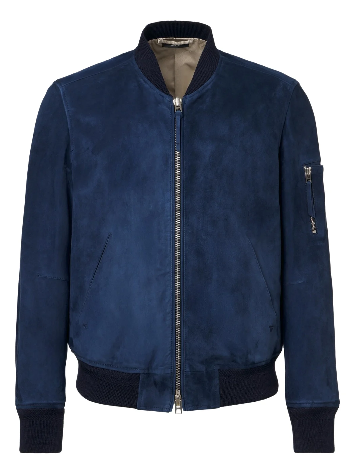 Suede bomber jacket