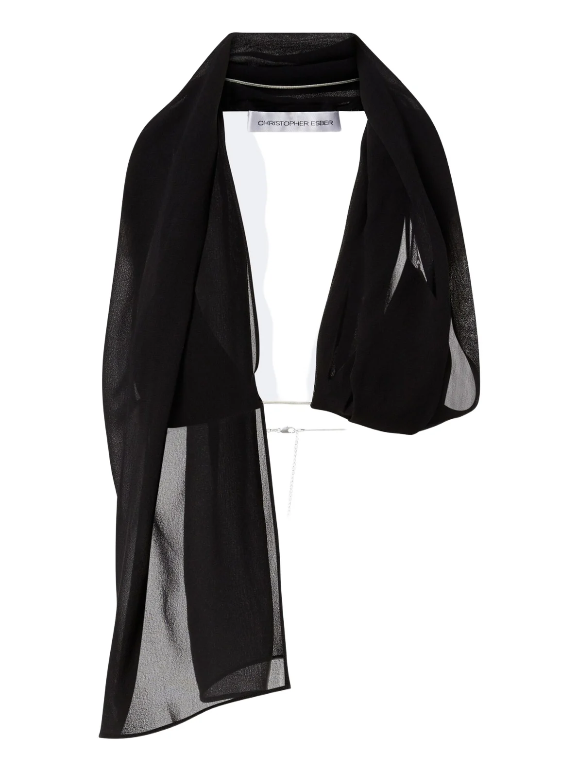 Christopher Esber Silk scarf bra top