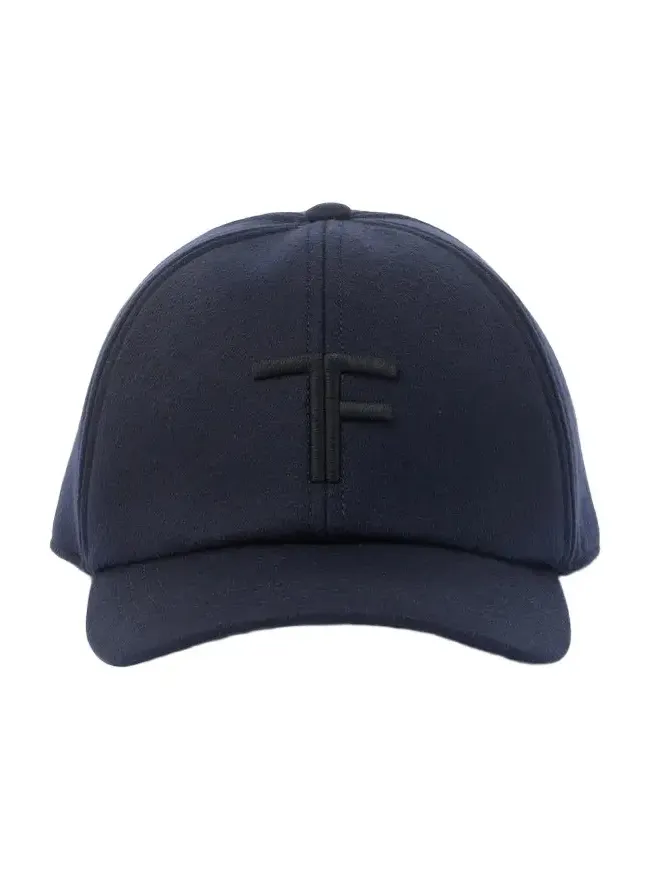 Logo cashmere baseball cap