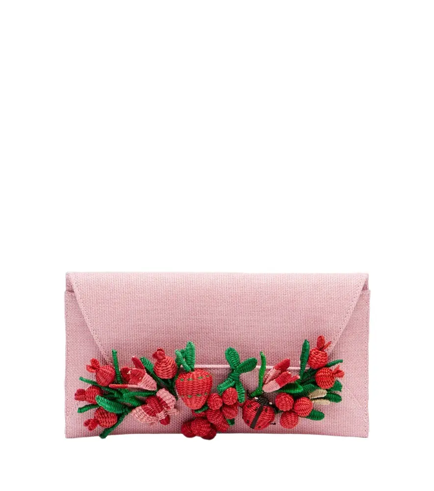 Aquazzura Botanica appliqué raffia clutch | Image 1 Aquazzura Botanica appliqué raffia clutch | Image 1