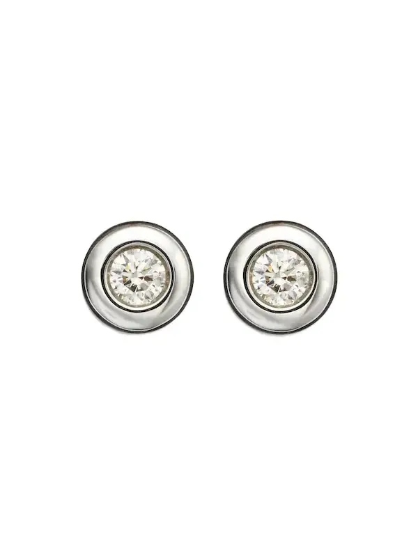 David Yurman Pavé sterling silver earrings with diamonds