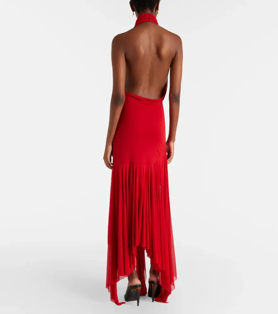 Alexander McQueen Draped halterneck jersey maxi dress | Thumbnail 5
