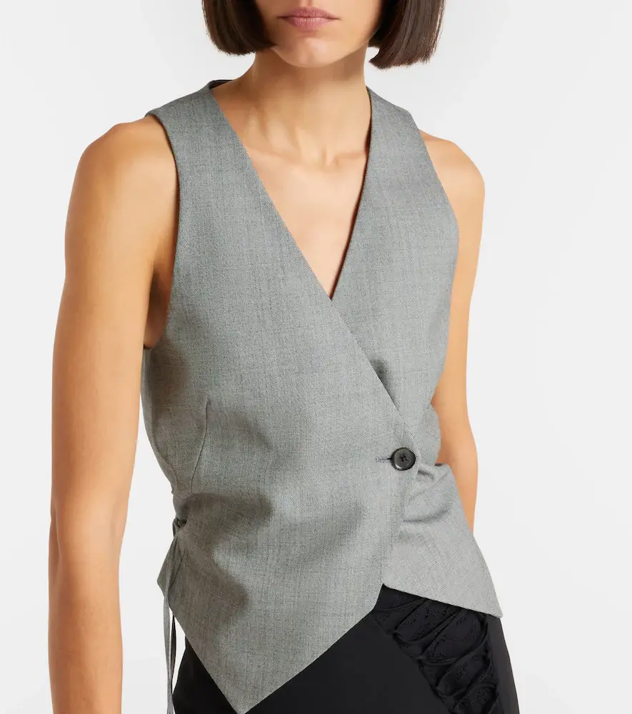 Alexander McQueen Asymmetric wool vest | Thumbnail 2