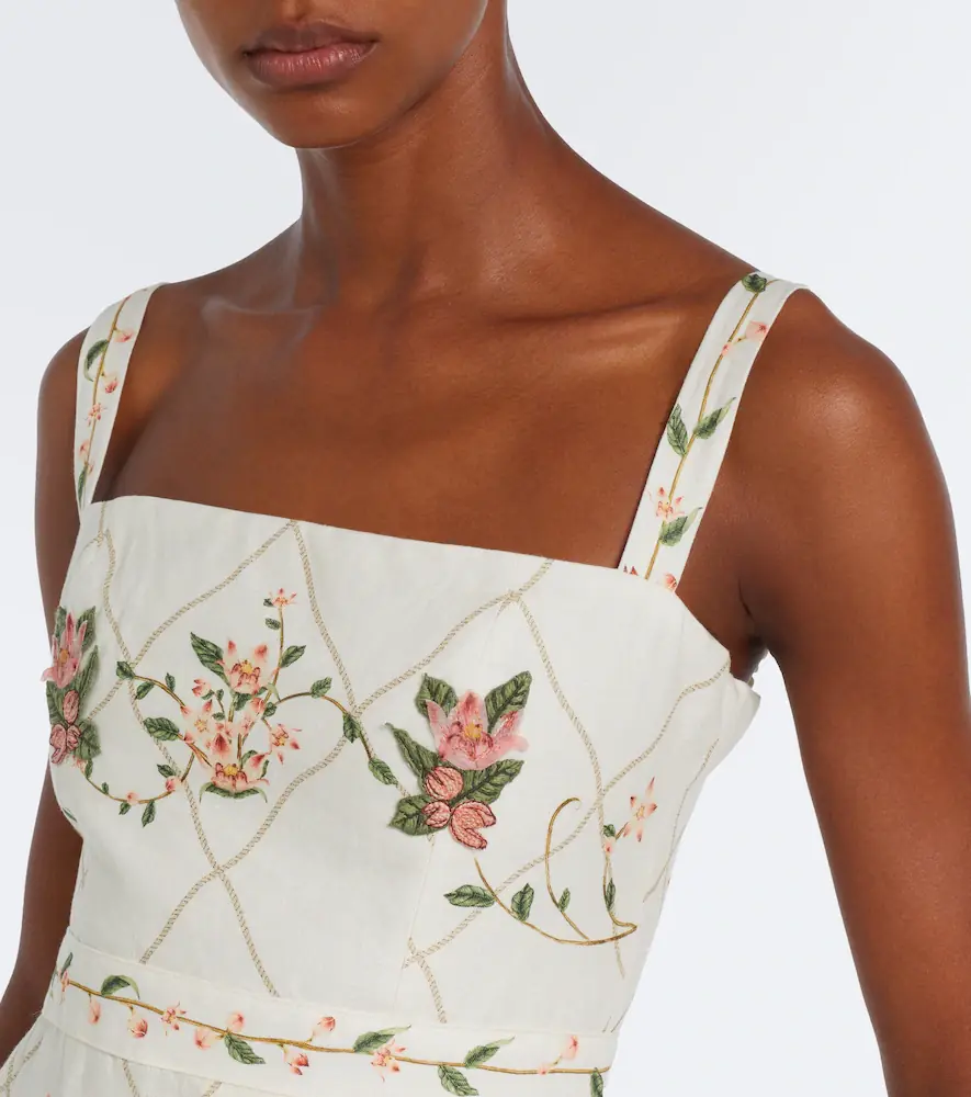 Agua by Agua Bendita Lima floral embroidered linen maxi dress | Thumbnail 5 Agua by Agua Bendita Lima floral embroidered linen maxi dress | Thumbnail 5
