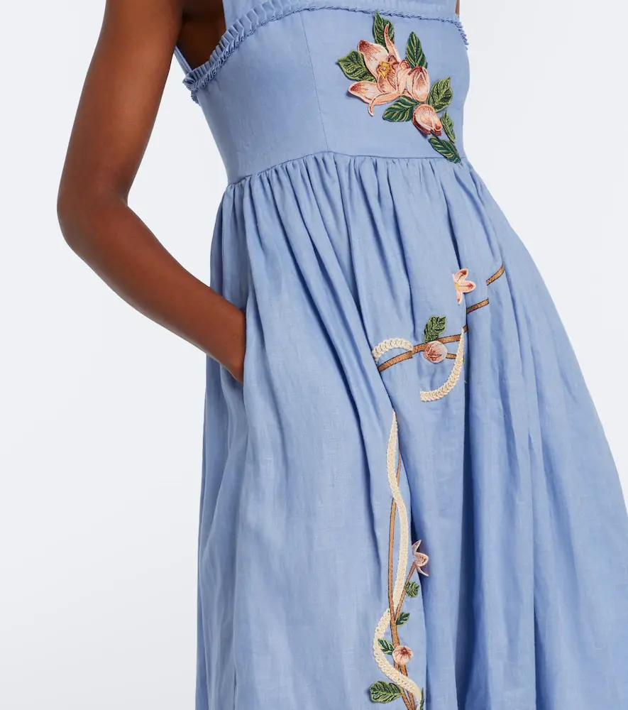 Agua by Agua Bendita Barbara embroidered linen maxi dress | Thumbnail 5 Agua by Agua Bendita Barbara embroidered linen maxi dress | Thumbnail 5
