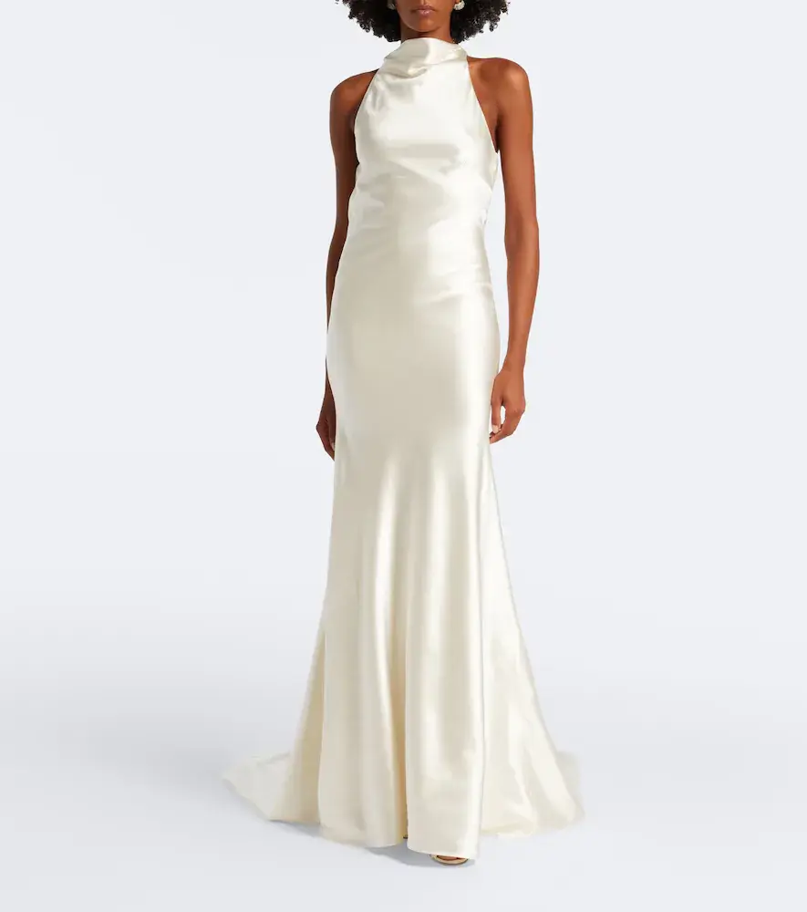Danielle Frankel Bridal Stella wool and silk gown | Thumbnail 3