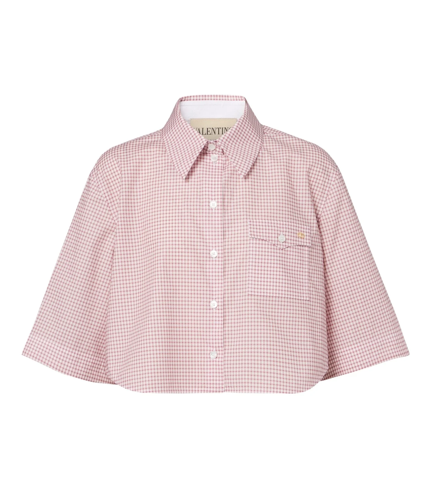 Valentino Garavani VLogo gingham cotton shirt