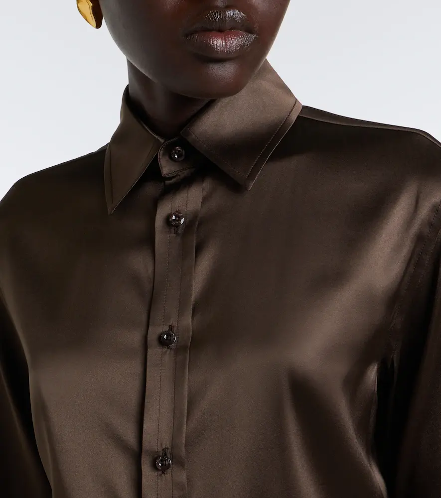 Ralph Lauren Collection Silk-blend satin shirt | Thumbnail 6 Ralph Lauren Collection Silk-blend satin shirt | Thumbnail 6