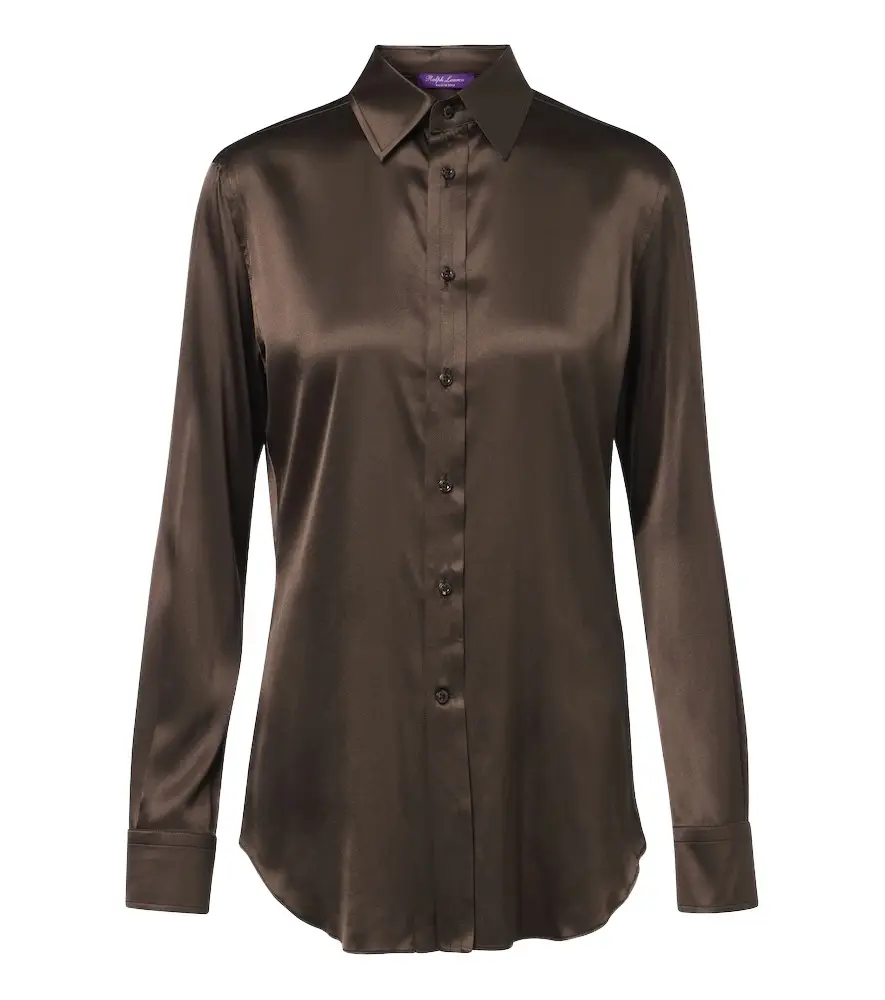 Silk-blend satin shirt Silk-blend satin shirt