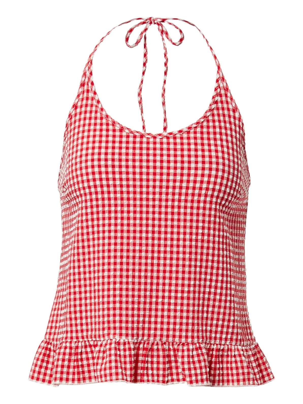 Brooklyn gingham halterneck top