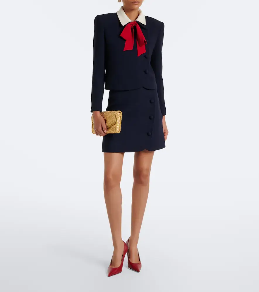 Valentino Virgin wool crêpe miniskirt | Thumbnail 2