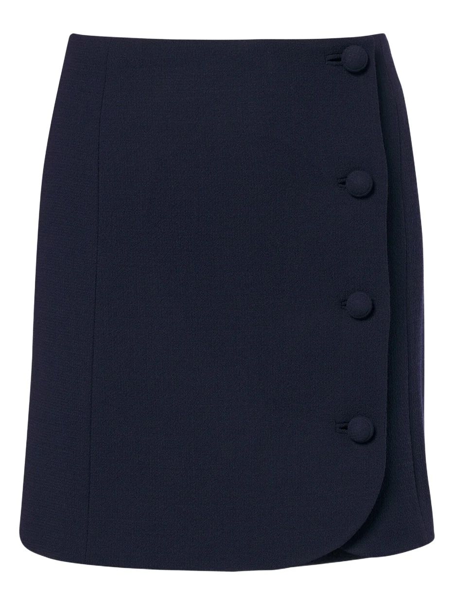 Virgin wool crêpe miniskirt Virgin wool crêpe miniskirt