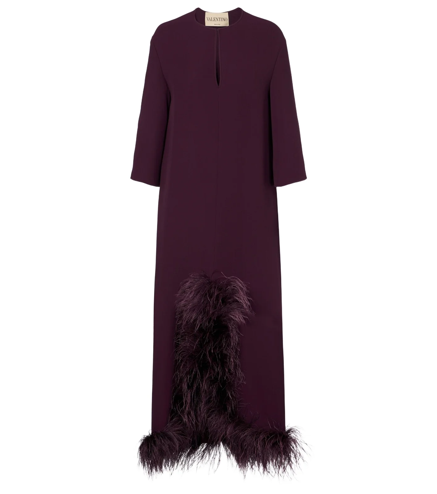 Valentino Garavani Cady Couture feather-trimmed gown