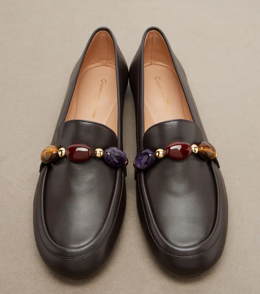Gianvito Rossi Embellished leather loafers | Thumbnail 4 Gianvito Rossi Embellished leather loafers | Thumbnail 4