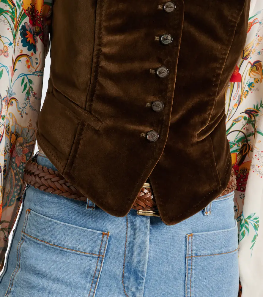 Etro Cotton velvet vest | Thumbnail 3