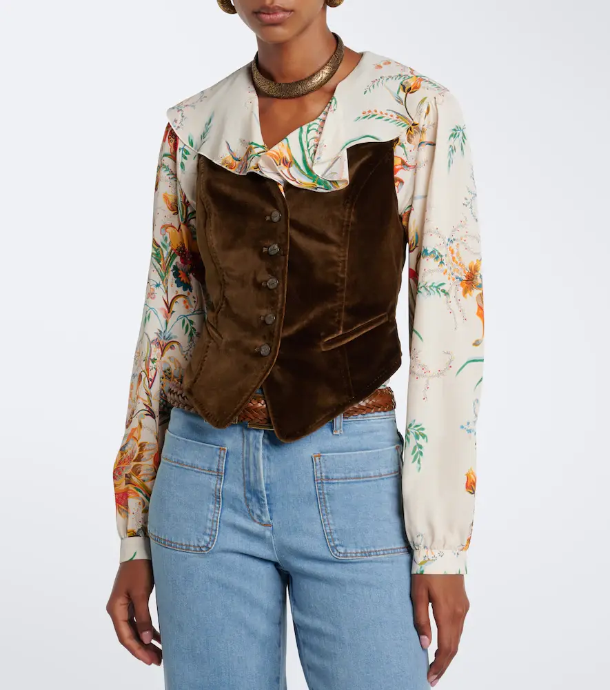 Etro Cotton velvet vest | Thumbnail 6