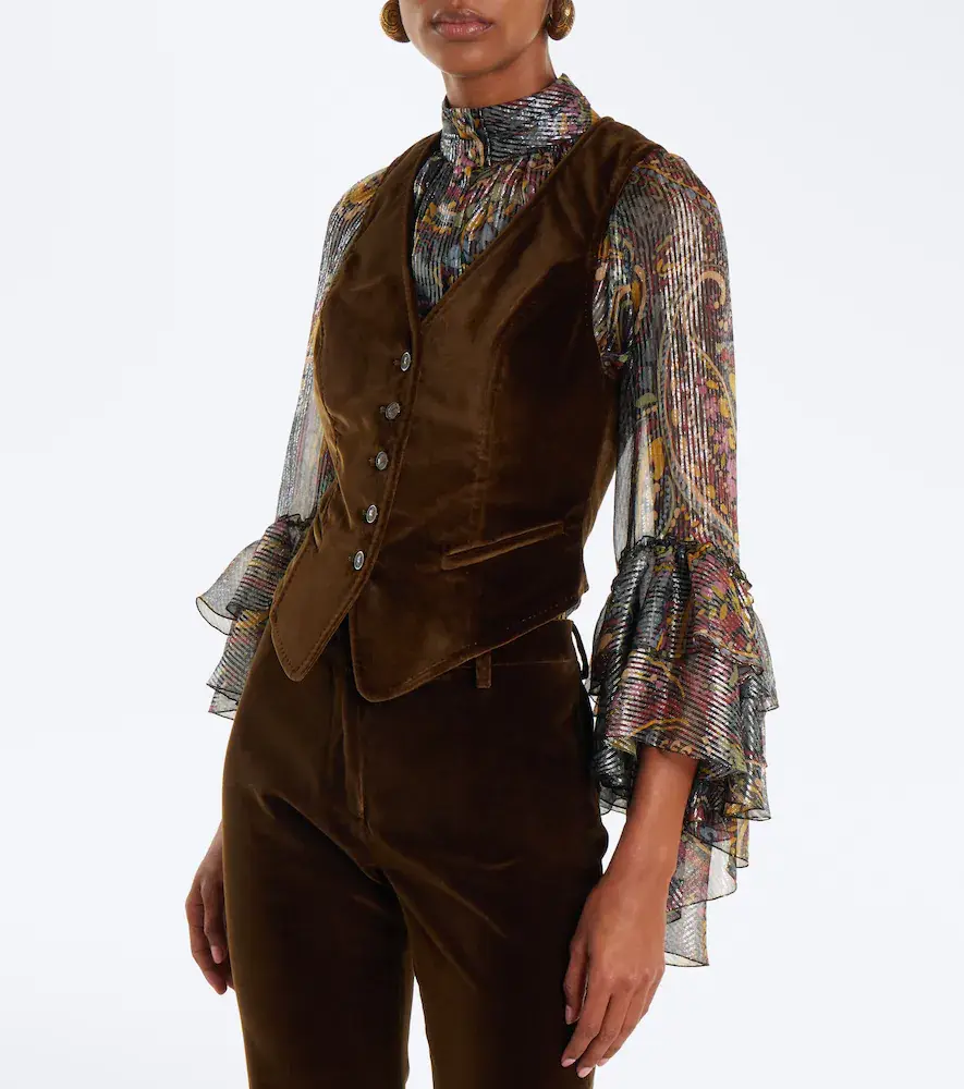 Etro Cotton velvet vest | Thumbnail 7