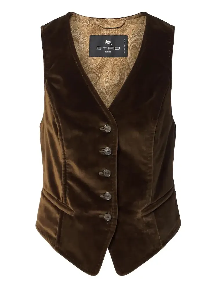 Cotton velvet vest