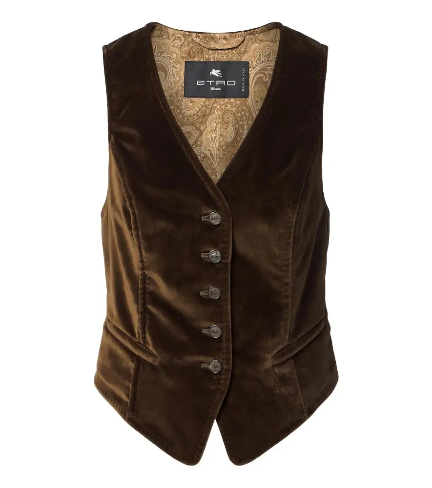 Etro Cotton velvet vest | Image 1 Etro Cotton velvet vest | Image 1