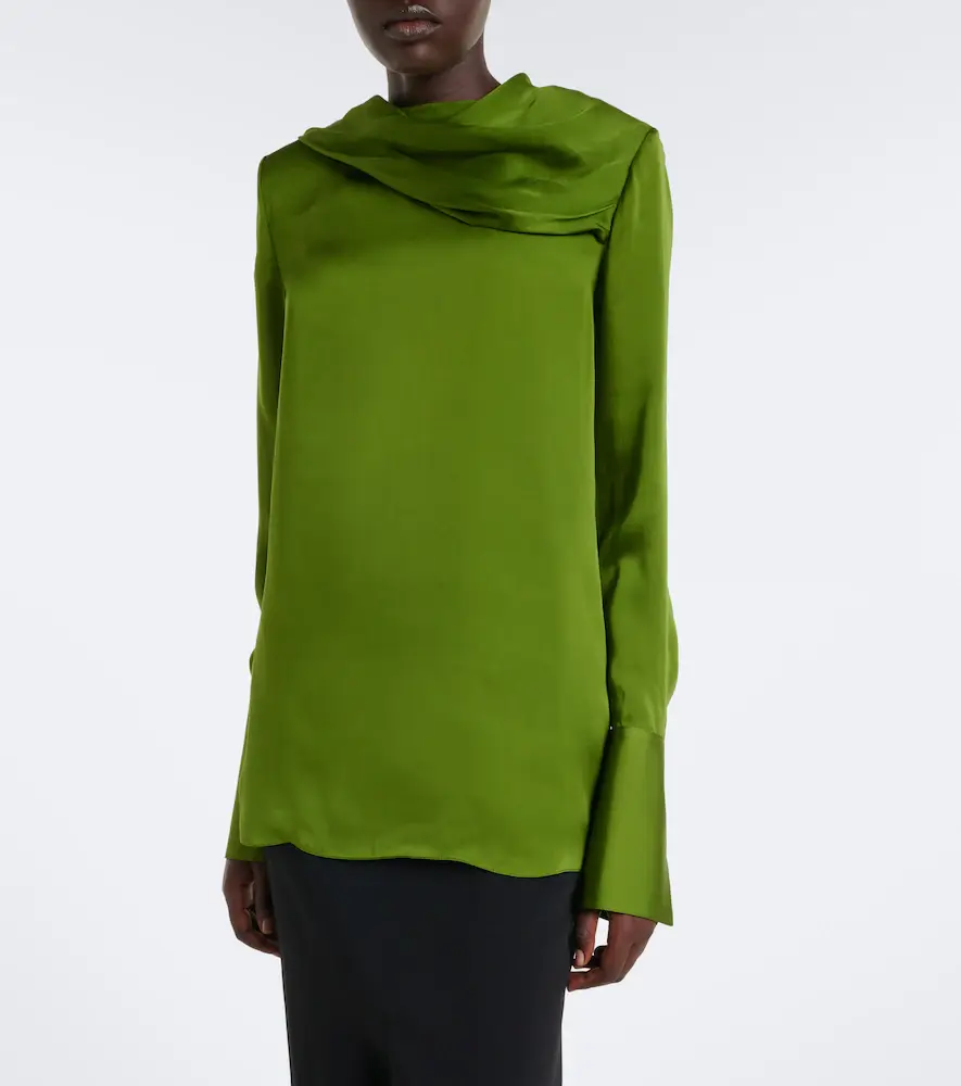 Tom Ford Draped silk satin top | Thumbnail 2 Tom Ford Draped silk satin top | Thumbnail 2