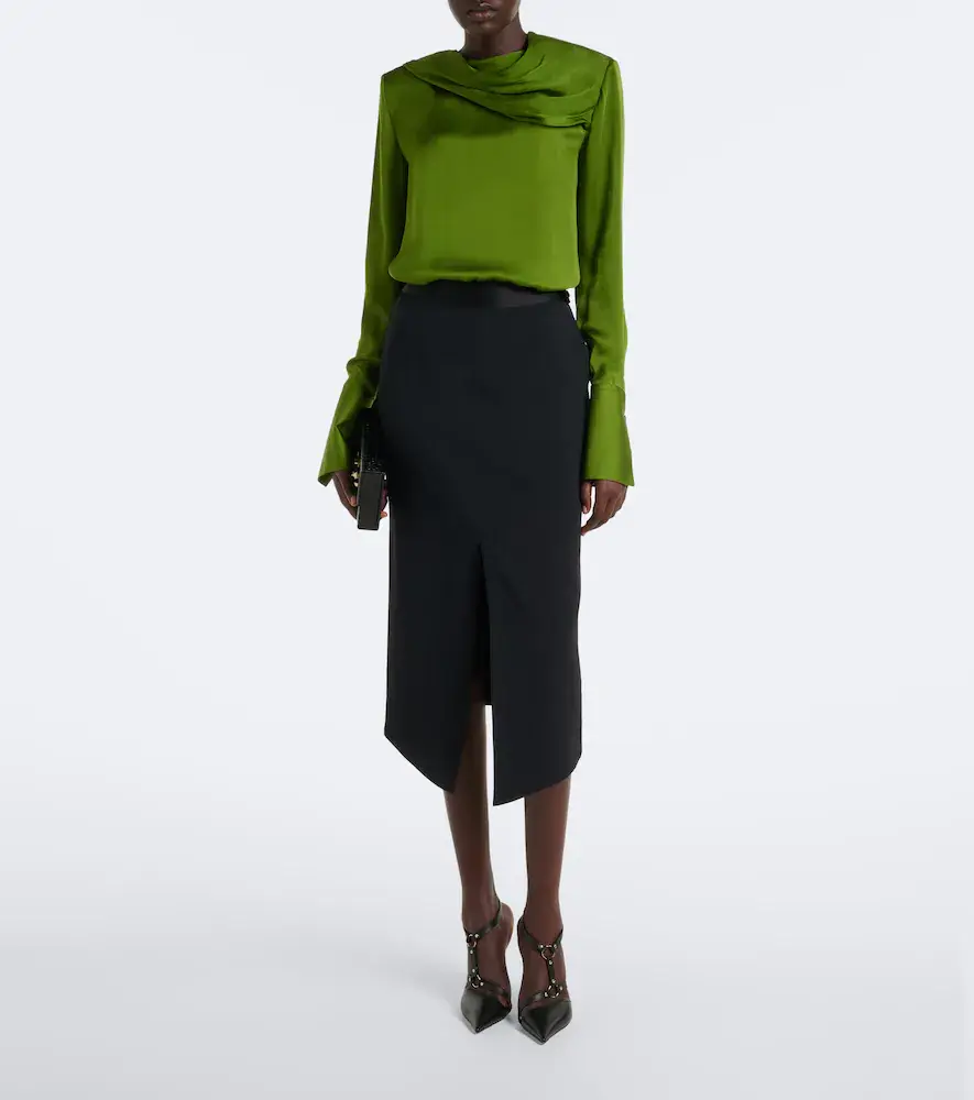 Tom Ford Draped silk satin top | Thumbnail 4 Tom Ford Draped silk satin top | Thumbnail 4