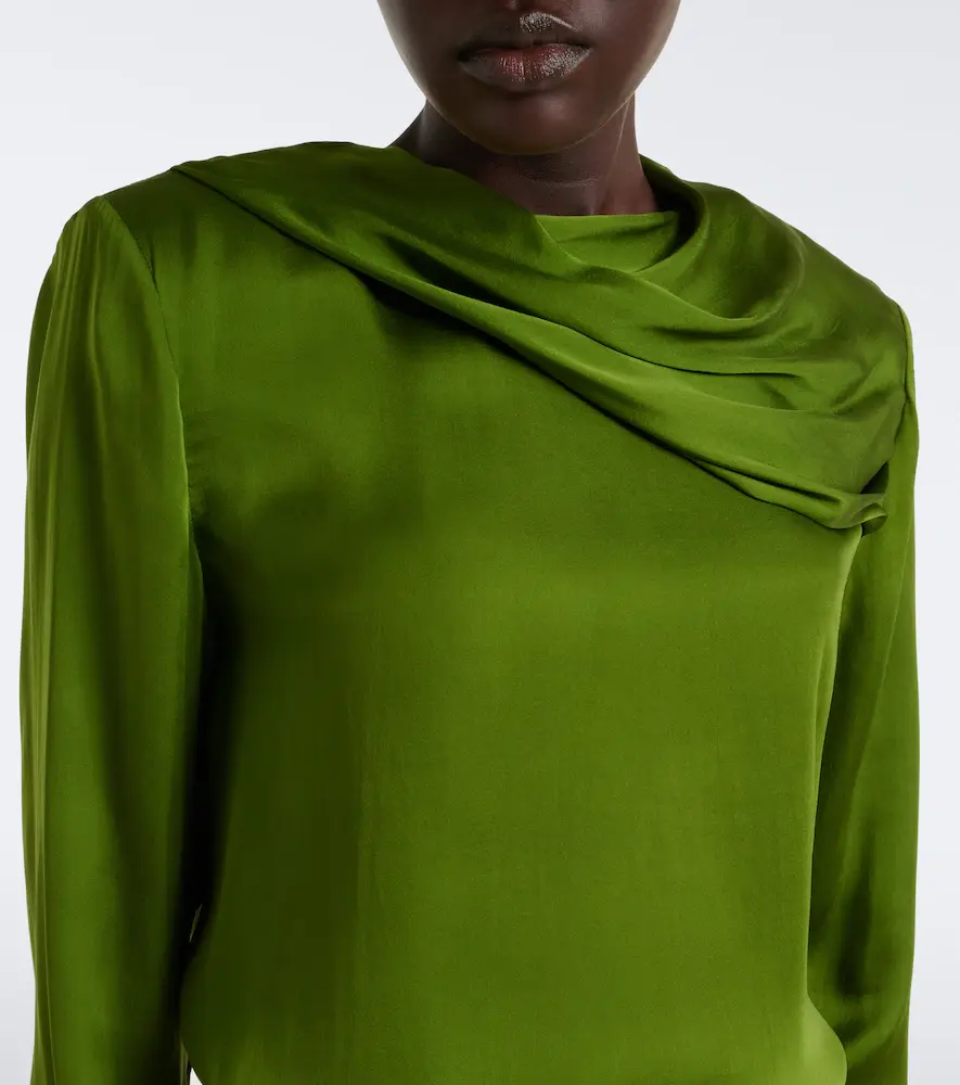 Tom Ford Draped silk satin top | Thumbnail 5 Tom Ford Draped silk satin top | Thumbnail 5