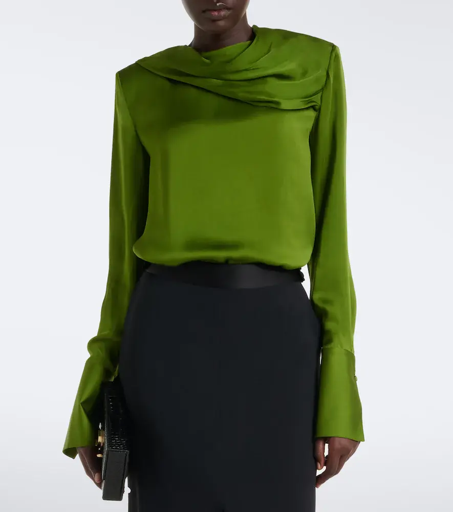Tom Ford Draped silk satin top | Thumbnail 6 Tom Ford Draped silk satin top | Thumbnail 6