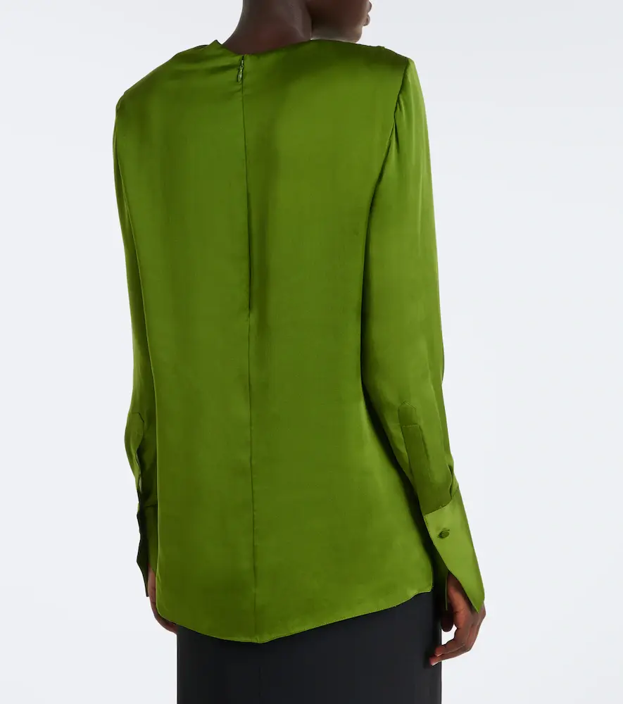 Tom Ford Draped silk satin top | Thumbnail 7 Tom Ford Draped silk satin top | Thumbnail 7