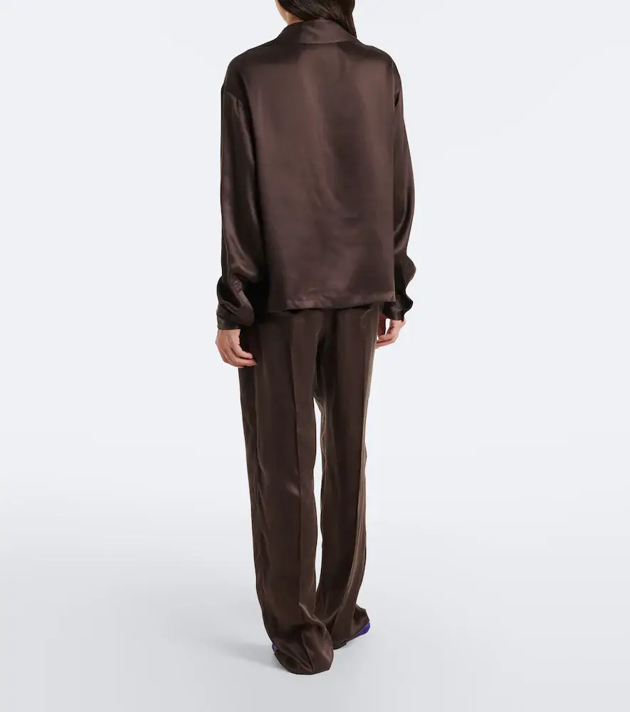 Tom Ford Silk satin straight pants | Thumbnail 4 Tom Ford Silk satin straight pants | Thumbnail 4