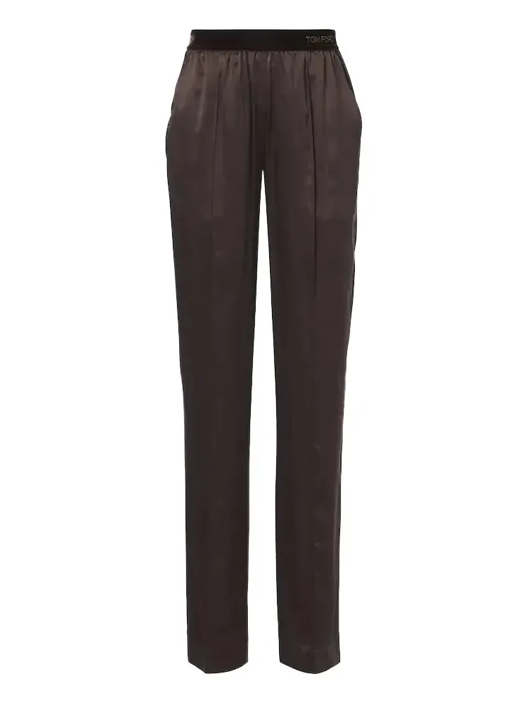 Silk satin straight pants Silk satin straight pants