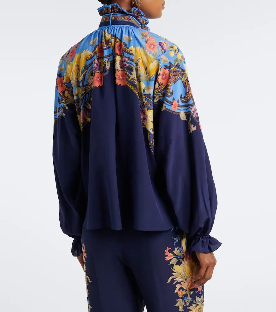 Etro Floral tie-neck silk habotai blouse | Thumbnail 6