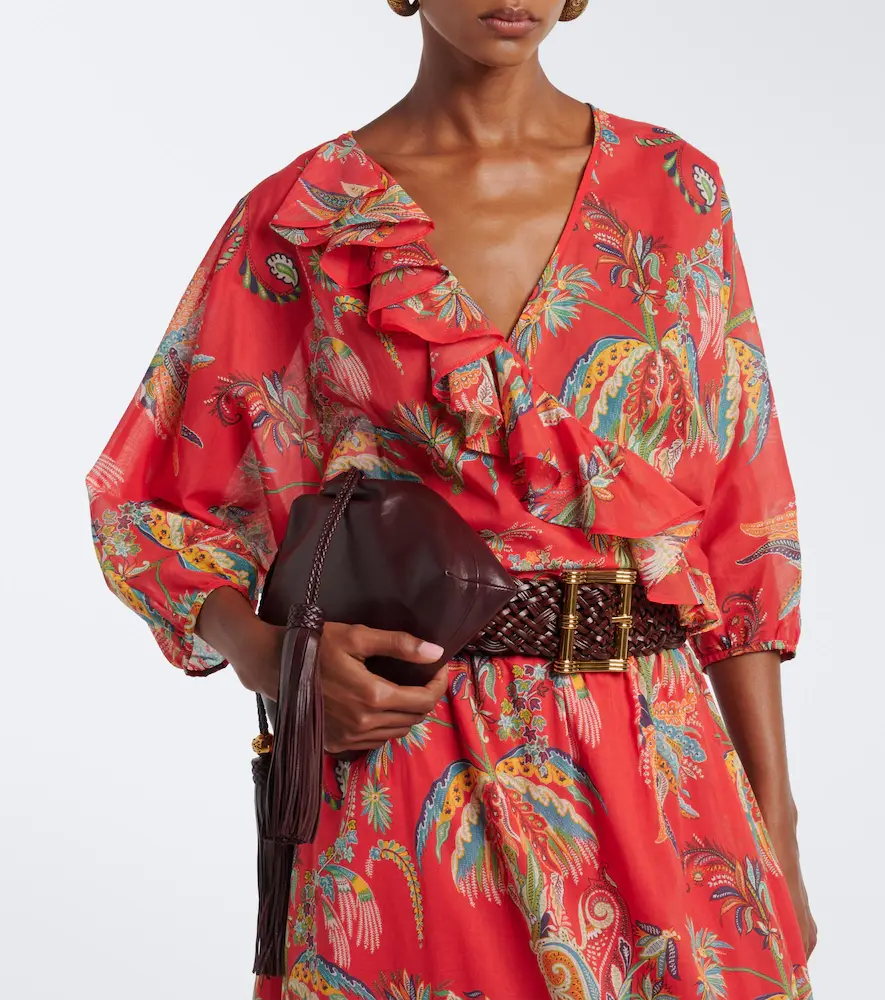 Etro Floral cotton wrap top | Thumbnail 3 Etro Floral cotton wrap top | Thumbnail 3