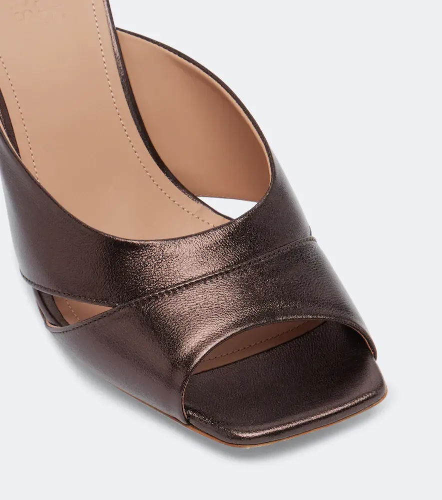 Malone Souliers Lourdes metallic leather wedge mules | Thumbnail 4 Malone Souliers Lourdes metallic leather wedge mules | Thumbnail 4