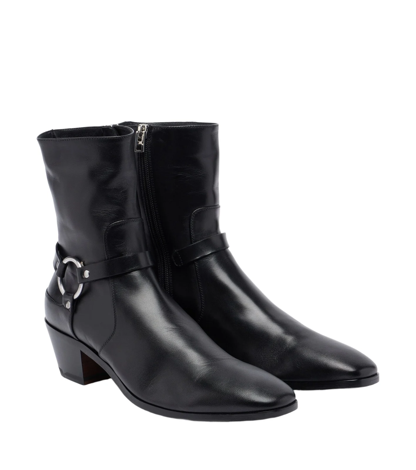 Leather ankle boots