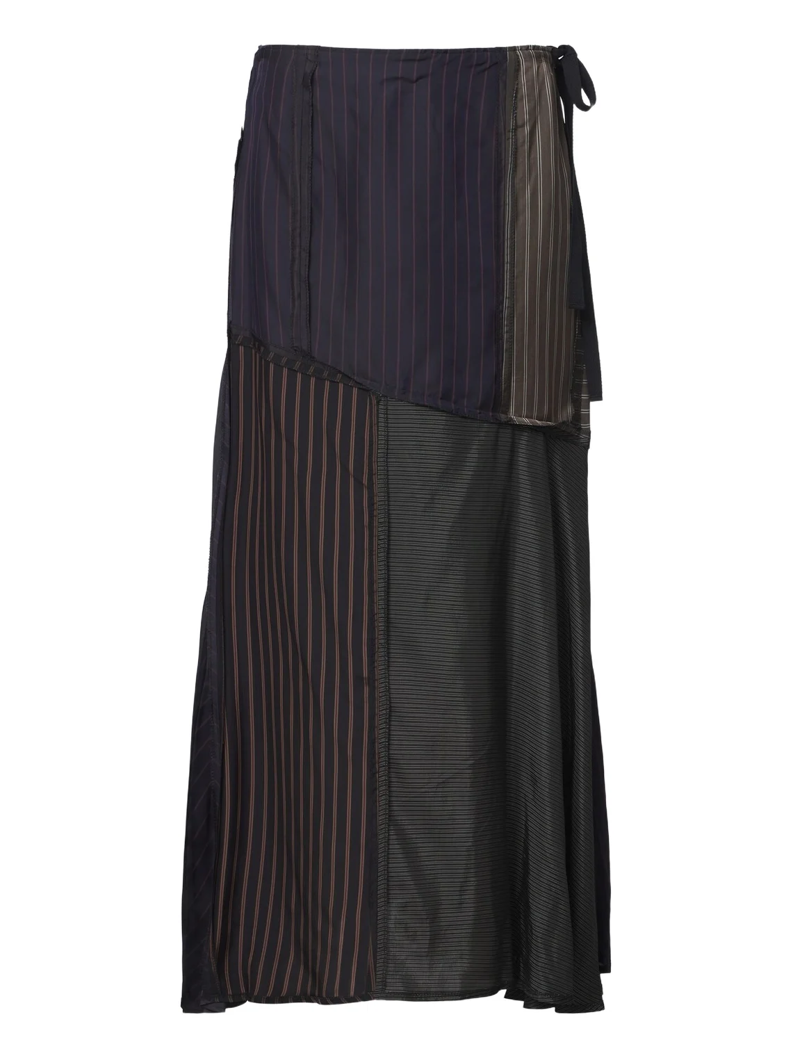 Maison Margiela Patchwork striped maxi skirt
