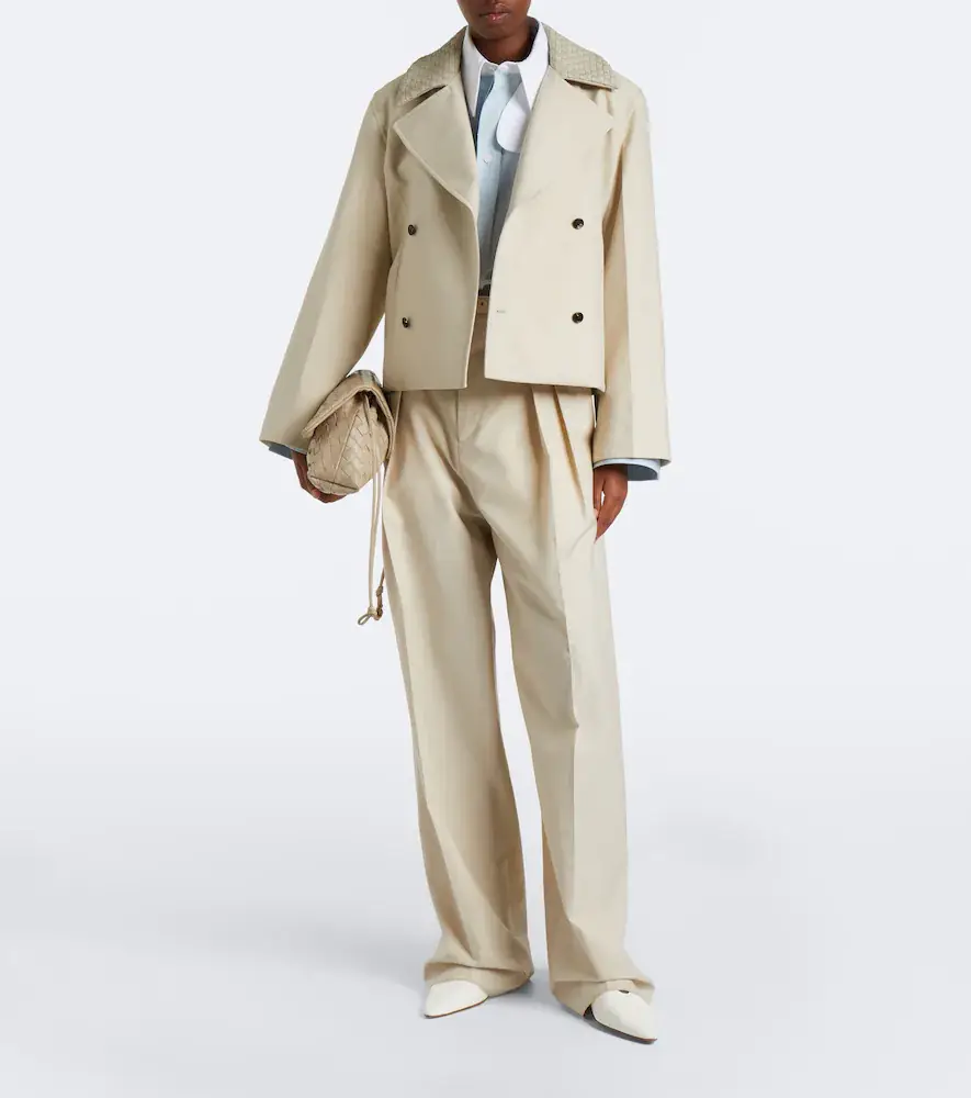 Bottega Veneta Wool and cotton wide-leg pants | Thumbnail 3
