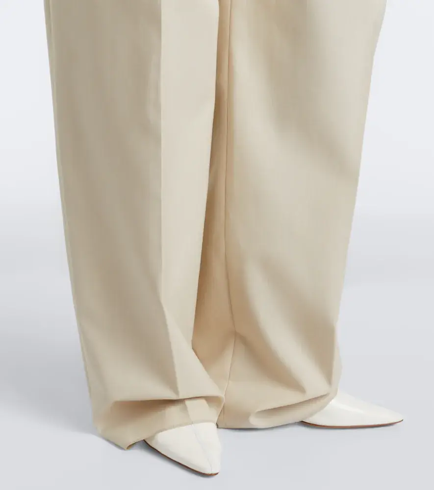 Bottega Veneta Wool and cotton wide-leg pants | Thumbnail 4