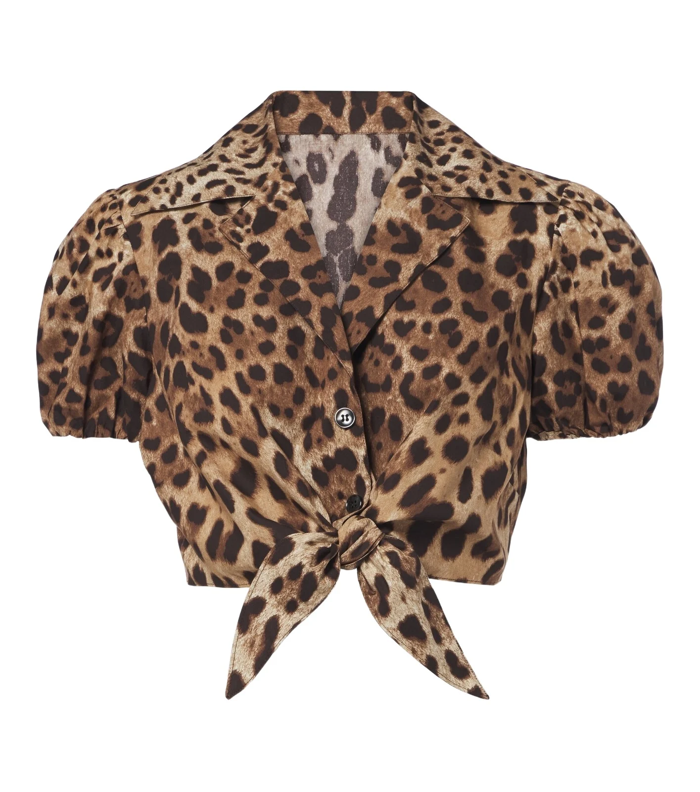 Dolce & Gabbana Leopard-print cotton crop top