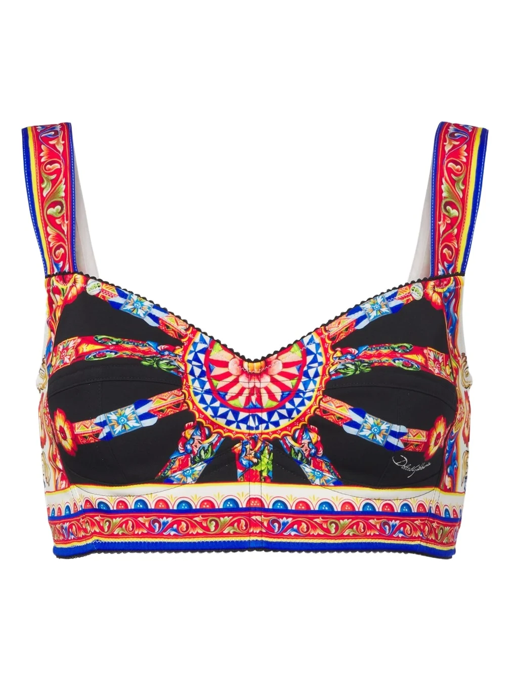 Carretto silk-blend charmeuse crop top